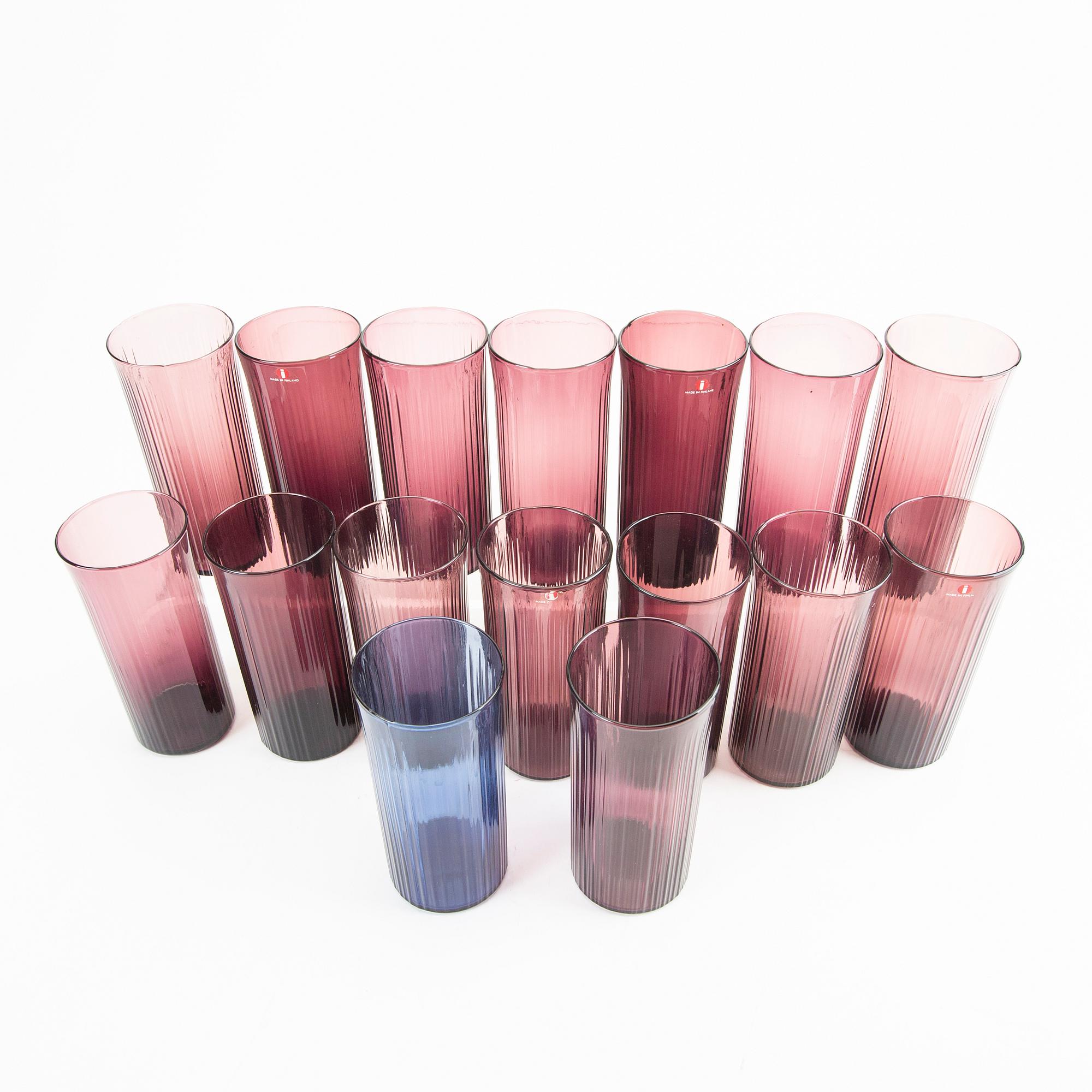 Tapio Wirkkala, glas 16 st modell 2065 1960-tal.