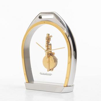 Jeager Lecoultre, a stirrup table clock, Switzerland, mid 20th century.