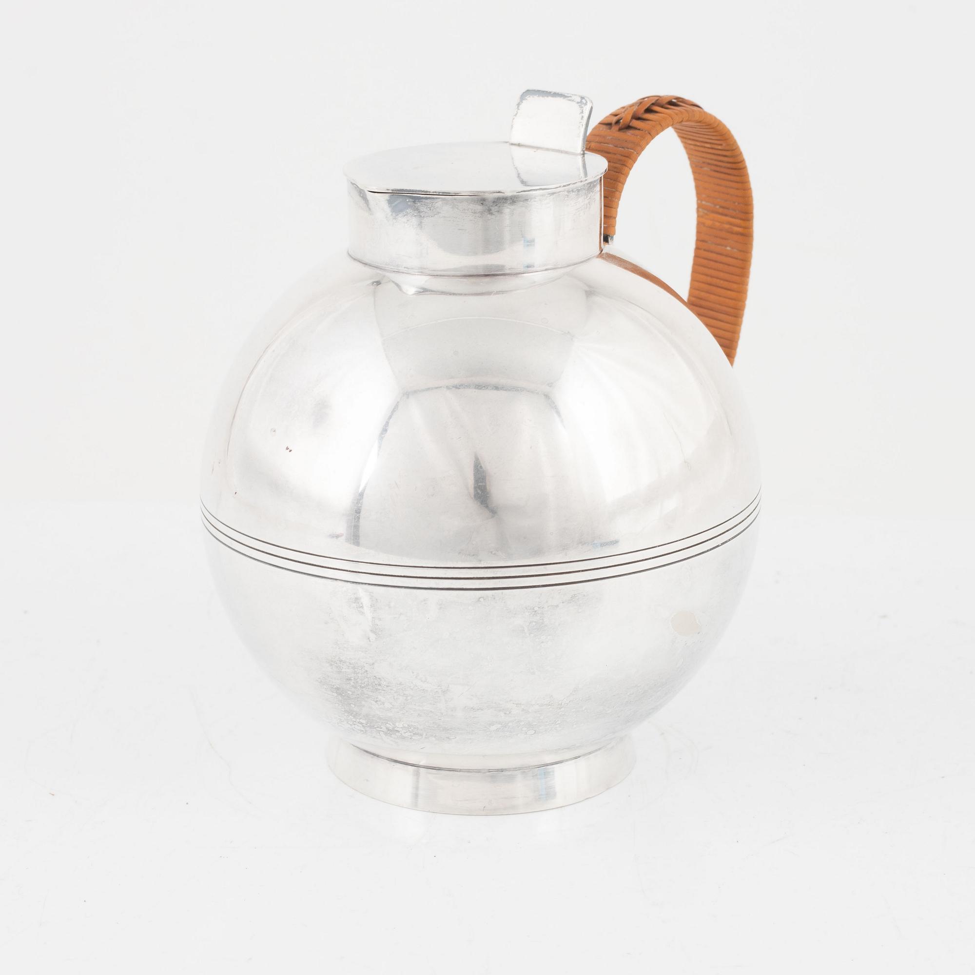 Sylvia Stave, kanna, nysilver, K Andersson, Stockholm 1930-tal.