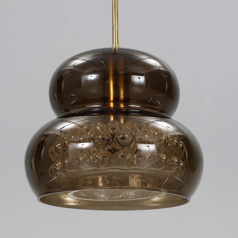 TAKLAMPA, "Bubblan", Carl Fagerlund, Orrefors, 1960-70-tal. Höjd 37 cm.