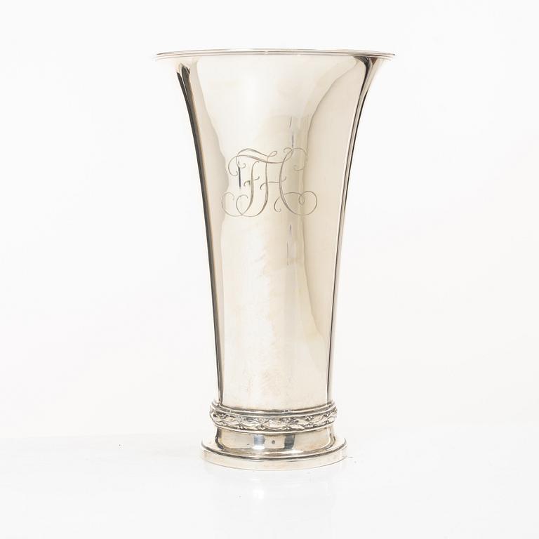 W.A. Bolin, a silver vase, Stockholm, 1928.