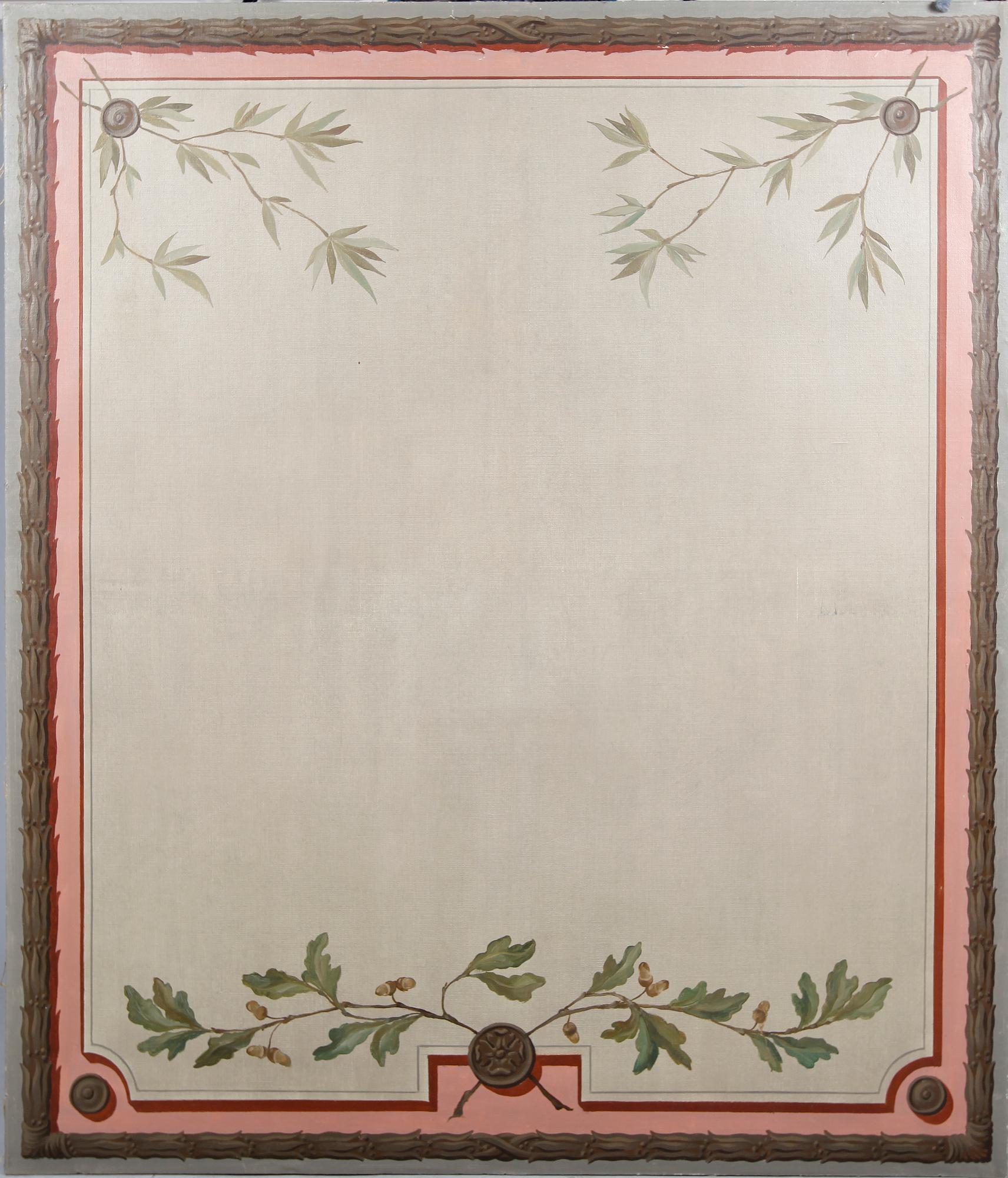 VÄGGFÄLT, 2 st, olja på duk, 1900-talets mitt.