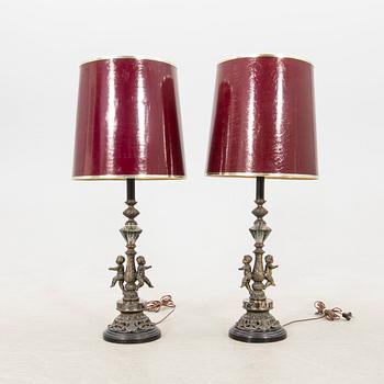 Table lamps a pair 20th century.