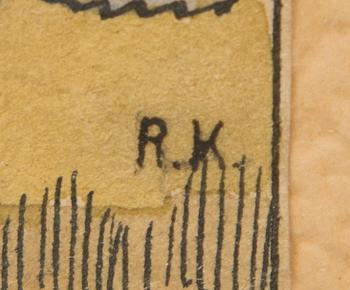 RUDOLF KOIVU, akvareller, 2 st, signerade, a tergo daterade 1910.