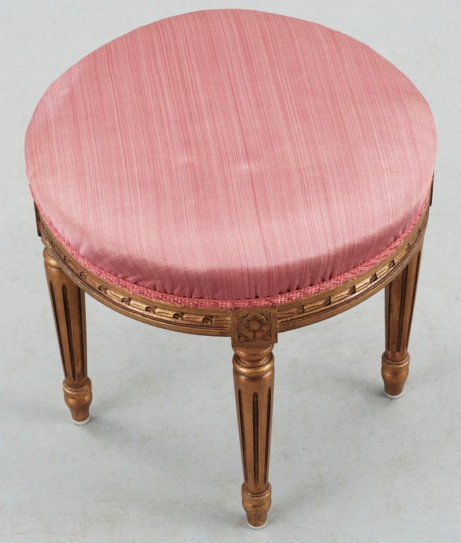 TABURETT, gustaviansk stil, 1900-talets andra hälft.