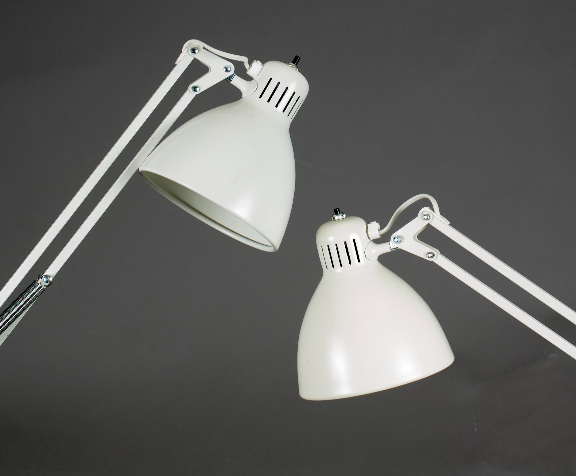 BORDSLAMPOR, ett par,  "L1", Jac Jacobsen, Luxo. 1900-talets andra hälft.