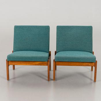 YNGVE EKSTRÖM, "Domino" fåtöljer ett par samt bord för Swedese 1960-tal.