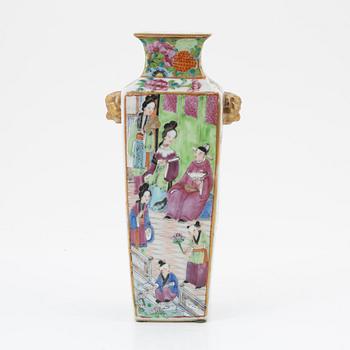 A Canton famille rose Vase, 19th Century.