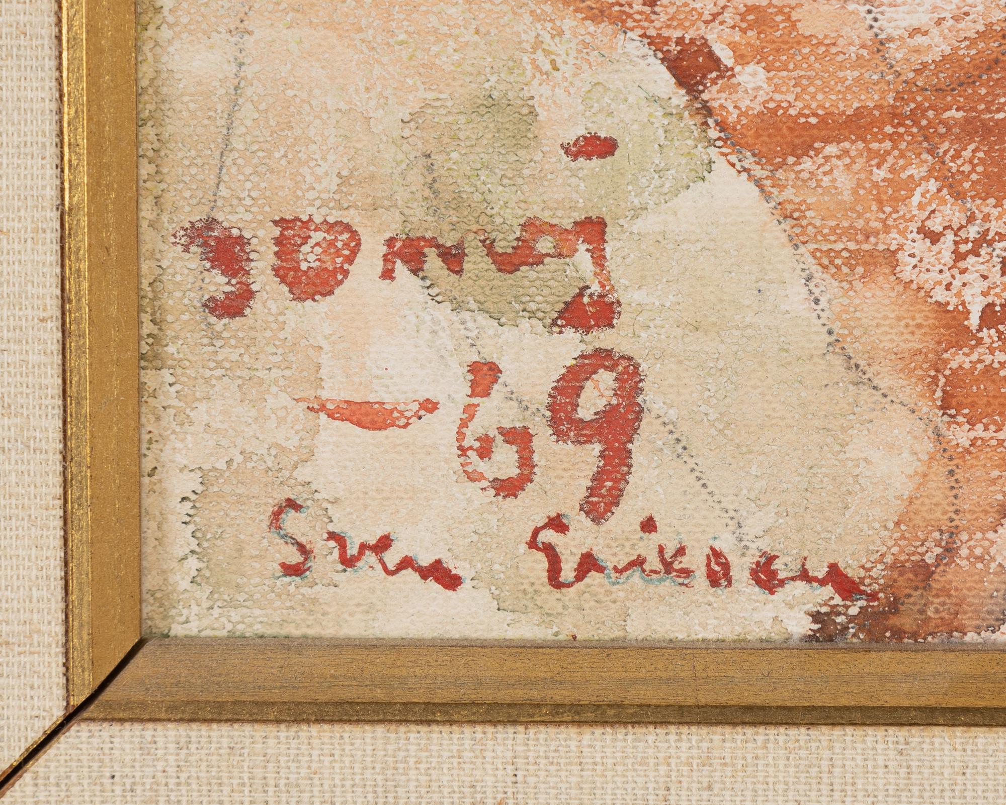 Sven X:et Erixson, olja på dukpannå, signerad Sven Erixson och daterad 30 maj -69.