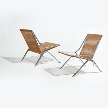 Poul Kjaerholm, a pair of "PK 25" easy chairs, "The Element Chair", edition E Kold Christensen, Denmark.