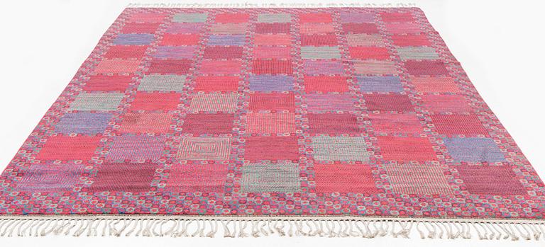 Barbro Nilsson, a carpet. "Rödingen", knotted pile, ca 365 x 244 cm, signed AB MMF BN.