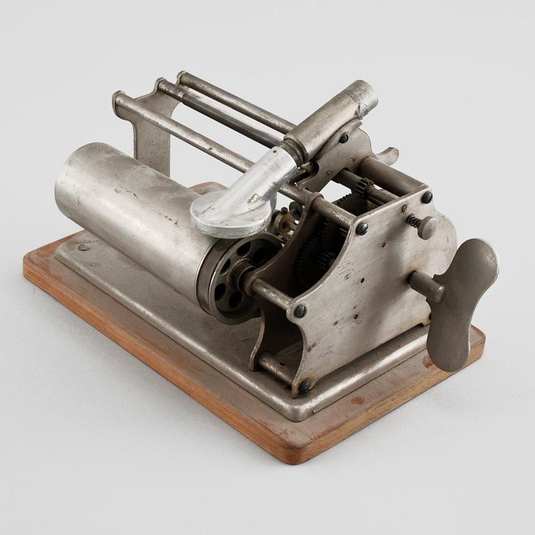 Two phonographs from Graphophone in New York, around the year 1900.