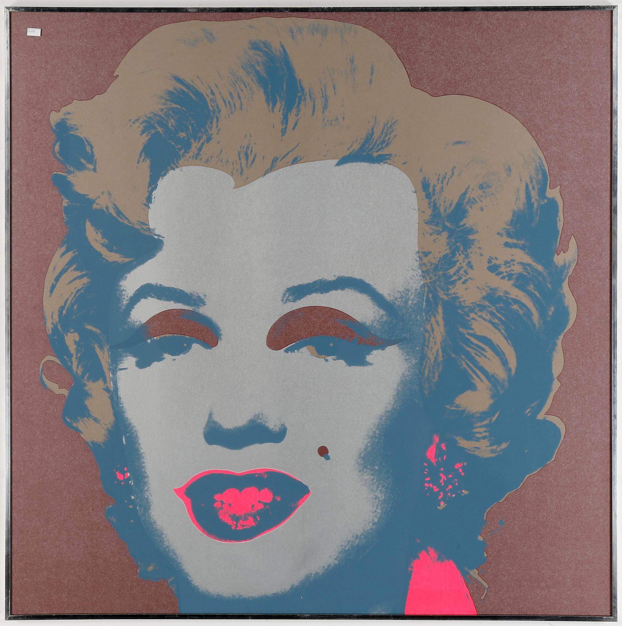 ANDY WARHOL, efter, "Marilyn" utgiven av Sunday B Morning, inköpt 1974.