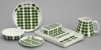 SERVISDELAR, 27 st, flintgods, "Berså", Stig Lindberg, Gustavsberg, 1900-tal.