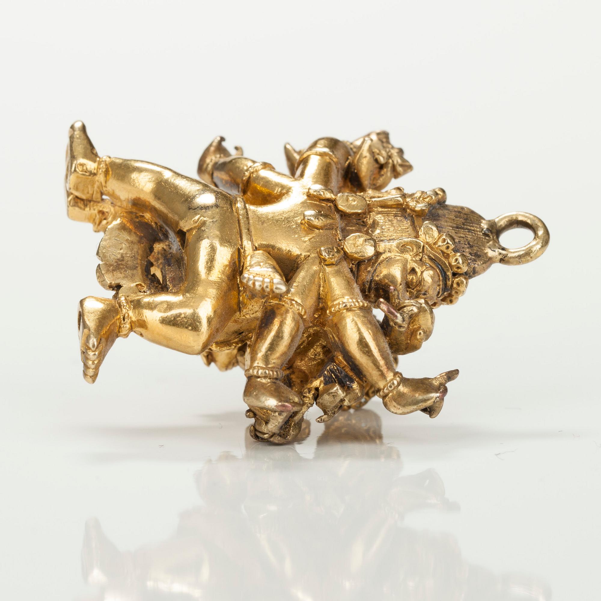HÄNGE, förgylld brons, buddhistiskt, Indien 1700/1800-tal.