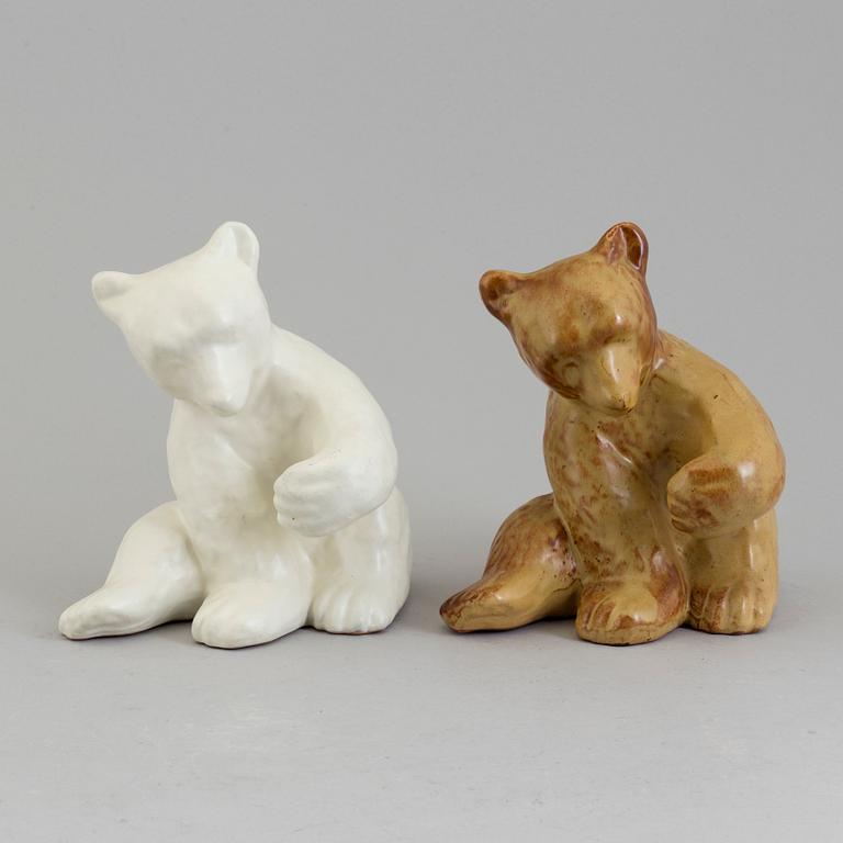VICKE LINDSTRAND, figuriner, 2 st, lergods, Upsala-Ekeby.