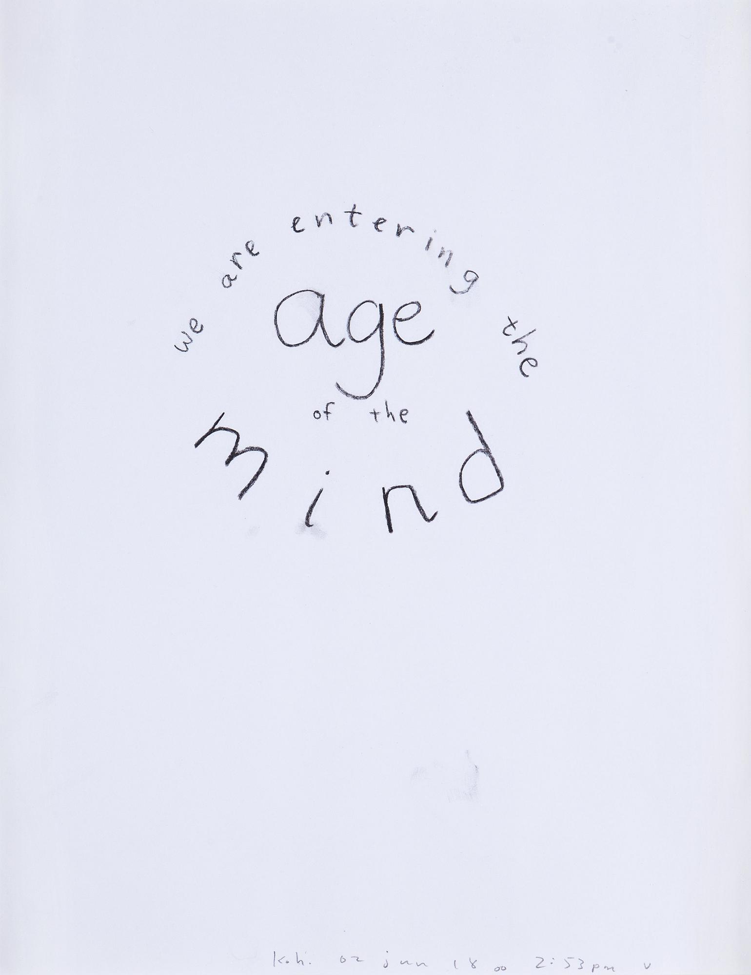 Terence Koh, "We are entering the age of the mind".