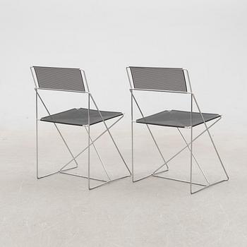 Niels Jørgen Haugesen, chairs, 1 pair, "X-Line", Hybodan, Denmark.
