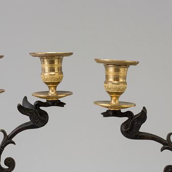 A PAIR OF CANDELABRA, empire-style, ca 1900.