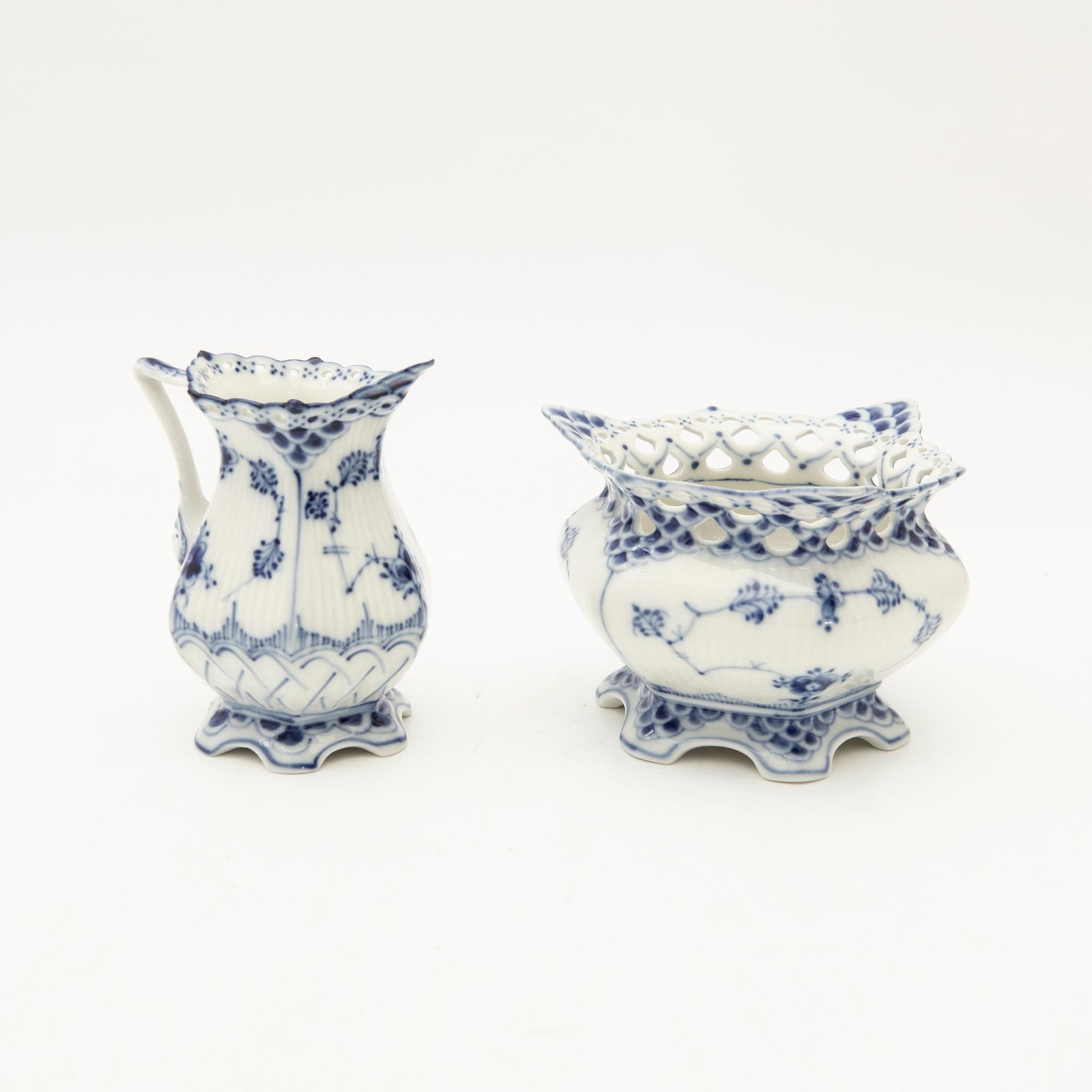 Royal Copenhagen, coffee service, 27 pieces, porcelain, "Blue Fluted", Denmark.
