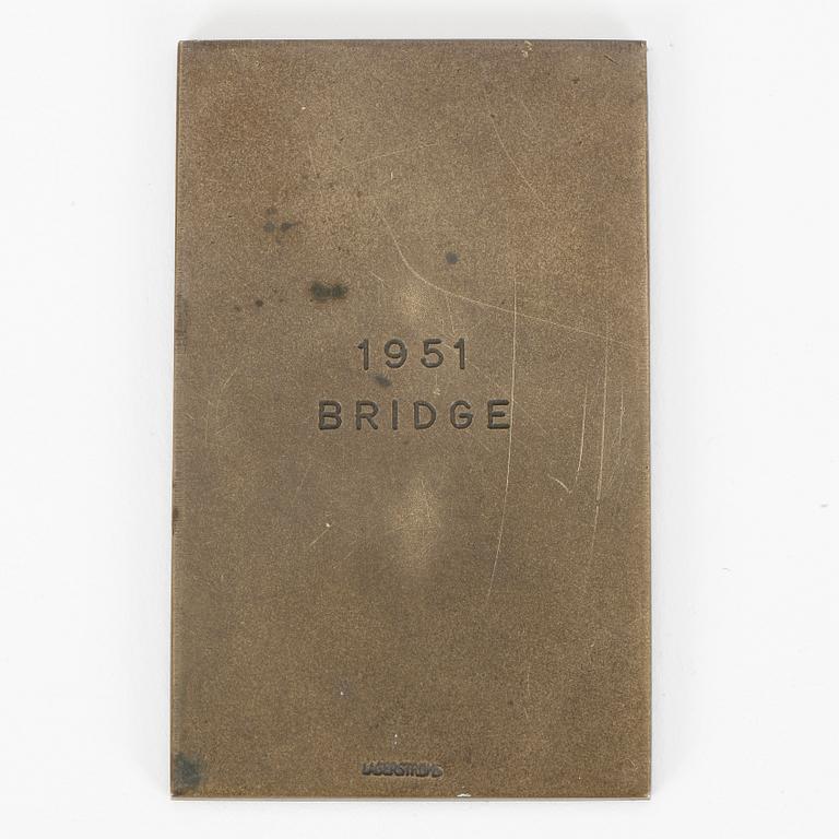 STIG BLOMBERG, skulptur, brons, Herman Bergman. DN.