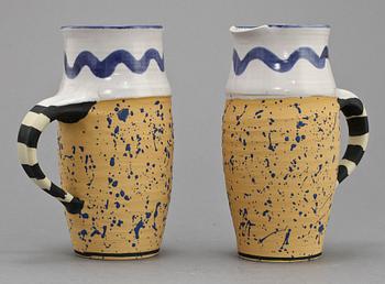 PARTI KERAMIK, 5 delar, stengods, Herman Fogelin, 1900-tal.