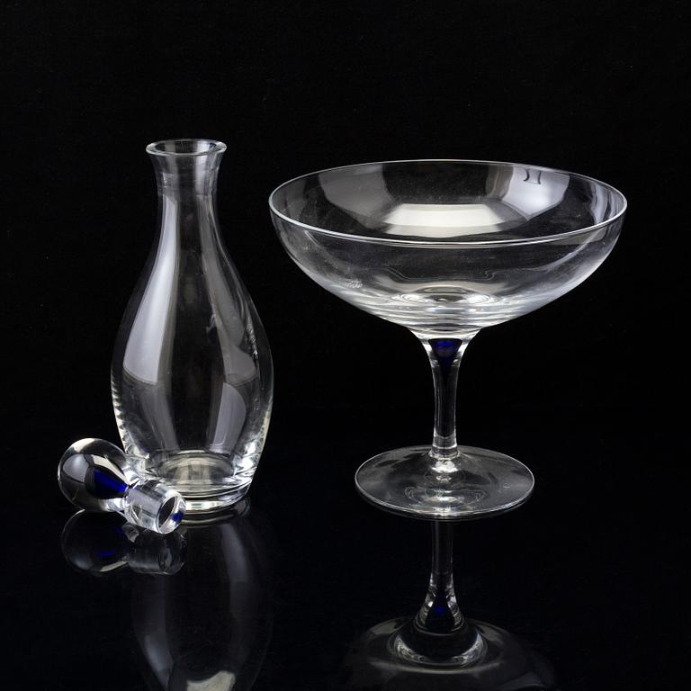 ERIKA LAGERBIELKE, glasservis, 232 delar, "Intermezzo", Orrefors, 1900-talets andra hälft.