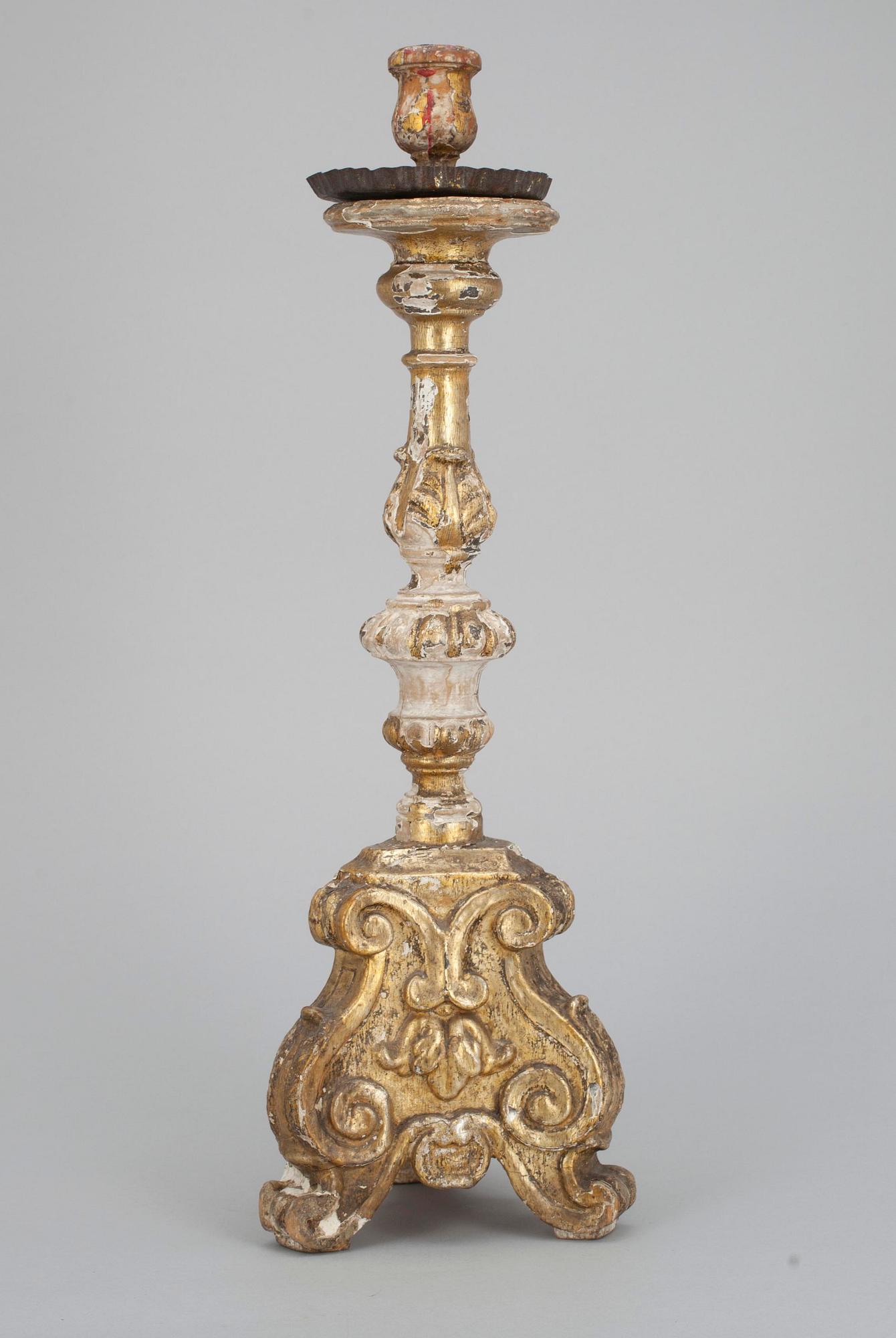 LJUSSTAKE, trä, barockstil, Sydeuropa,1800-tal.