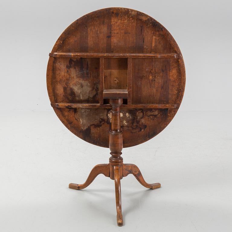 An alder veneered table by J. Sjölin (master 1767-1785).
