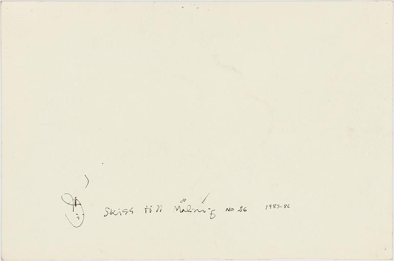 ULF RAHMBERG, Ink wash, signed with monogram verso. Dated -83.