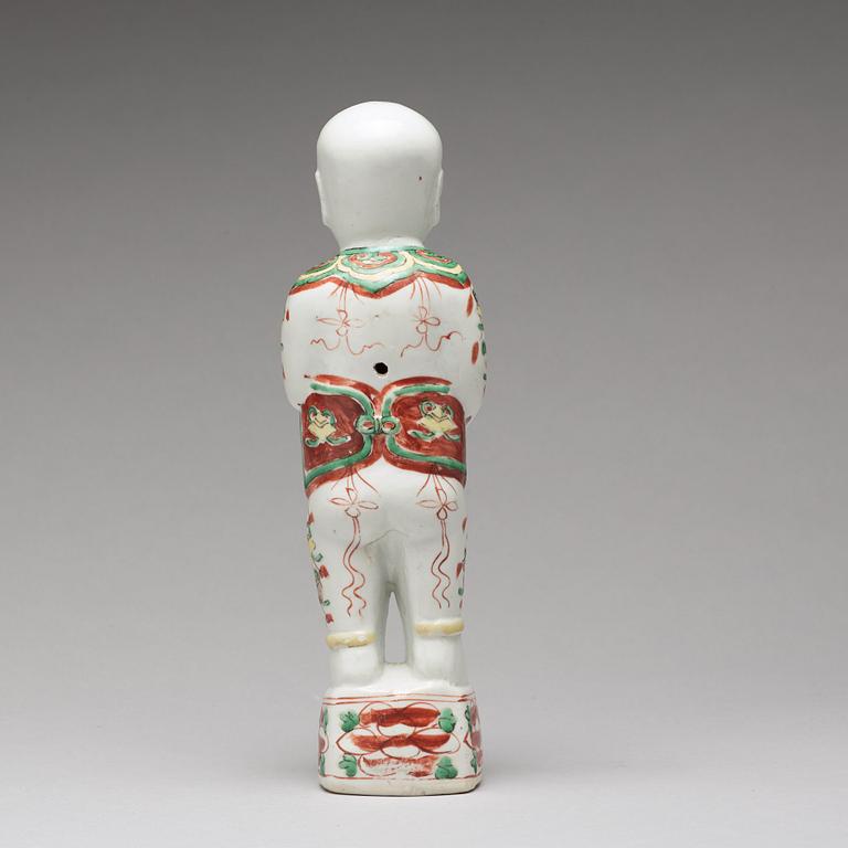 A wucai figure, Qing dynasty, Kangxi (1662-1722).