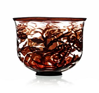 269. Eva Englund, a 'graal' glass vase, Orrefors 1975.