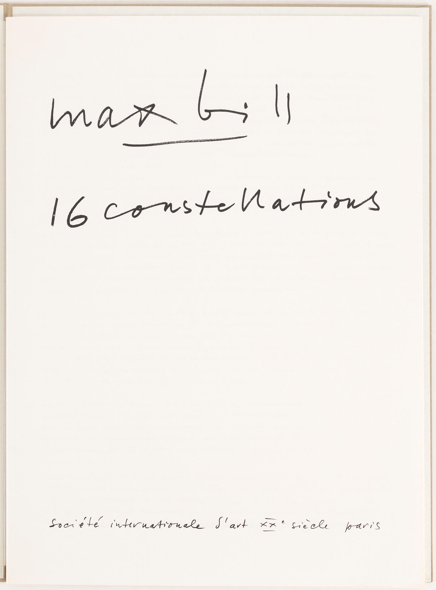 MAX BILL, 16 serigraphs, signed and numbered 5/125.