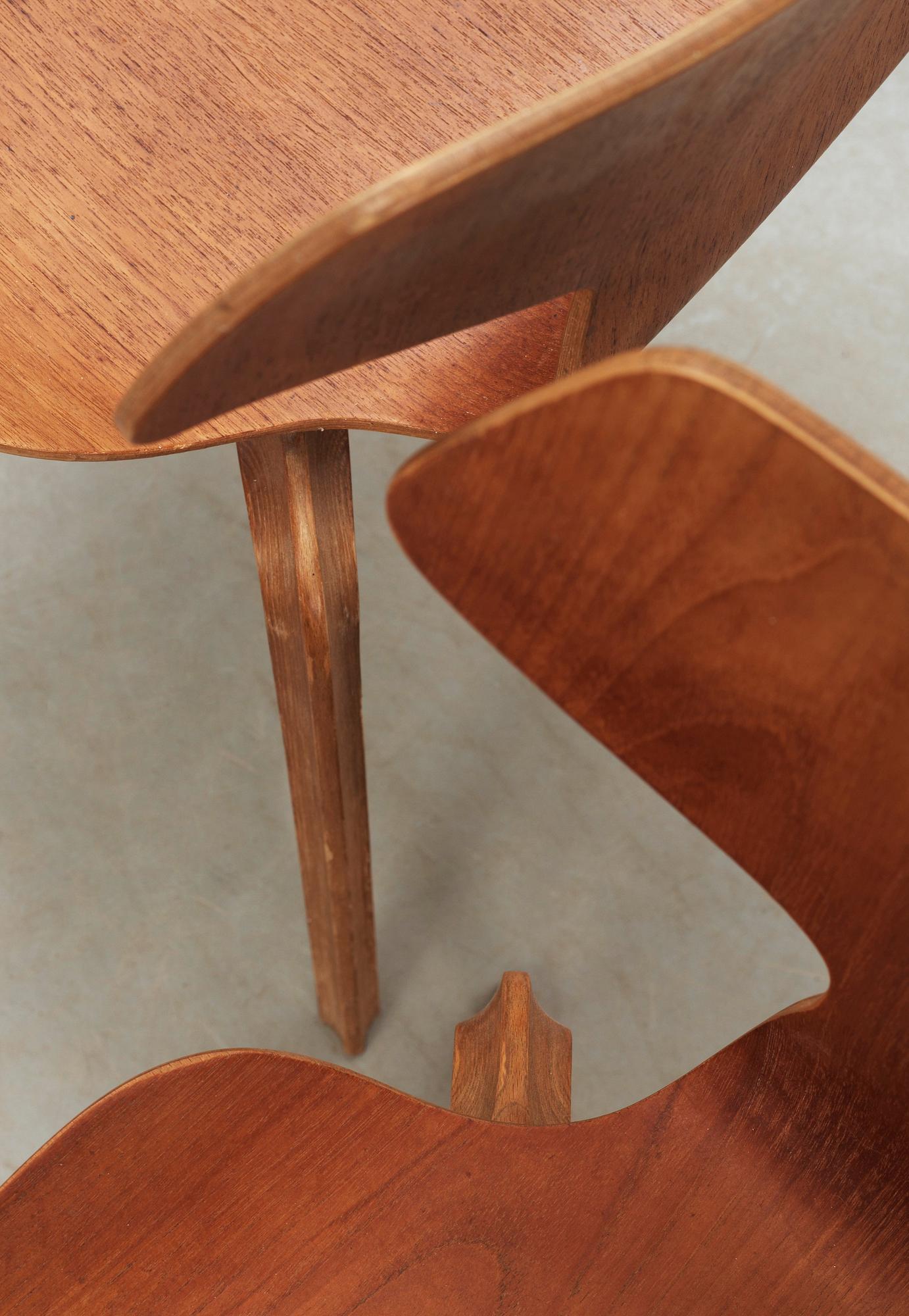 A set of four Arne Jacobsen 'Grand Prix', Fritz Hansen, Denmark 1950-60's.