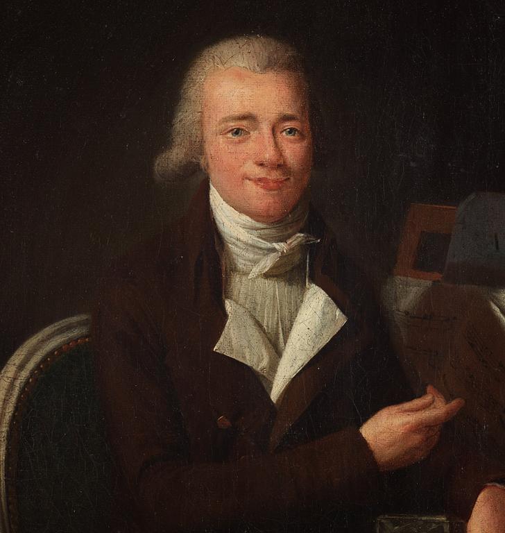 Pehr (Pierre) Eberhard Cogell, Herre vid gustaviansk byrå och noter & dam vid gustaviansk skrivchiffonjé.