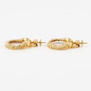 A pair of Cartier earrings 18K gold, "Panthère".