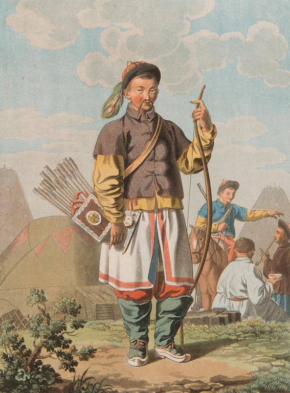 EMELYAN MIKHAYLOVICH KORNEEV, hand coloured engravings, early 19th century.