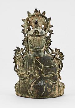 BUDDHA, brons, Kina, sen qing (1800/1900-tal.).