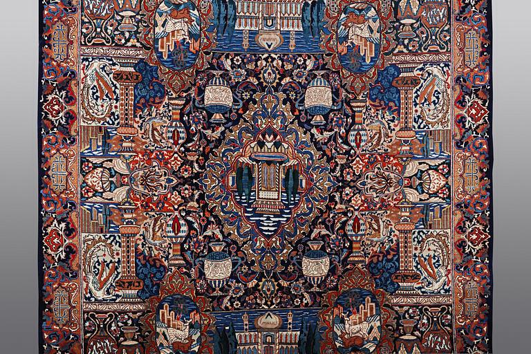 A carpet, Kashmar, 356 x 254 cm.