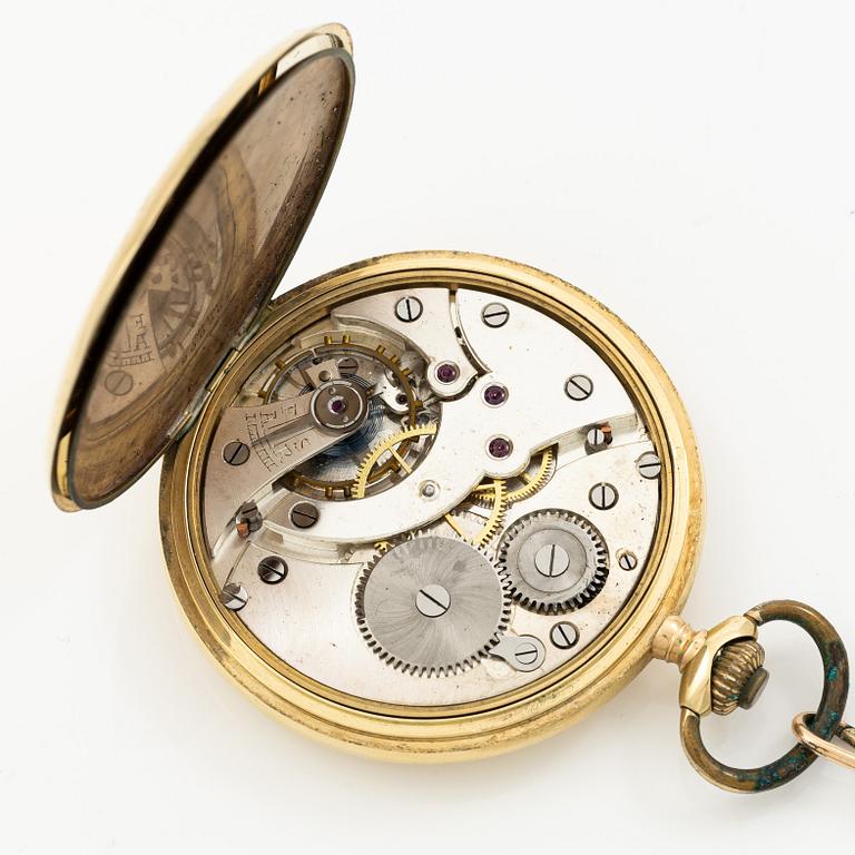Pocket watch, hunter, 49 mm.