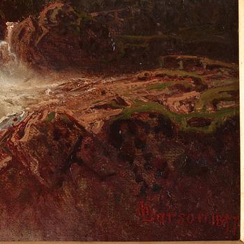 Marcus Larsson, Landscape with water fall.