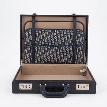 CHRISTIAN DIOR, a blue monogram canvas brief case.