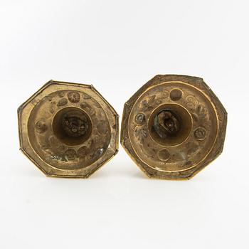 Ljusstakar 1 par barock 1700-tal, Skandinavien.