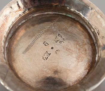 BÄGARE, silver, Aron Wangstelius, Torshälla 1760. Vikt ca 56 g.