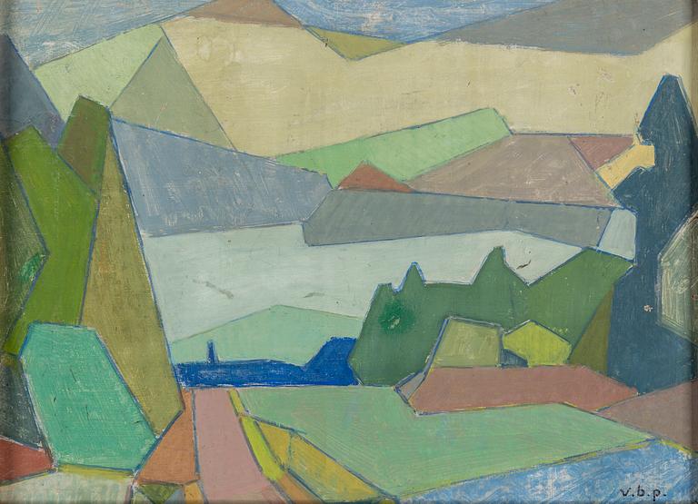 VILHELM BJERKE-PETERSEN, oil on panel, signed v.b.p.