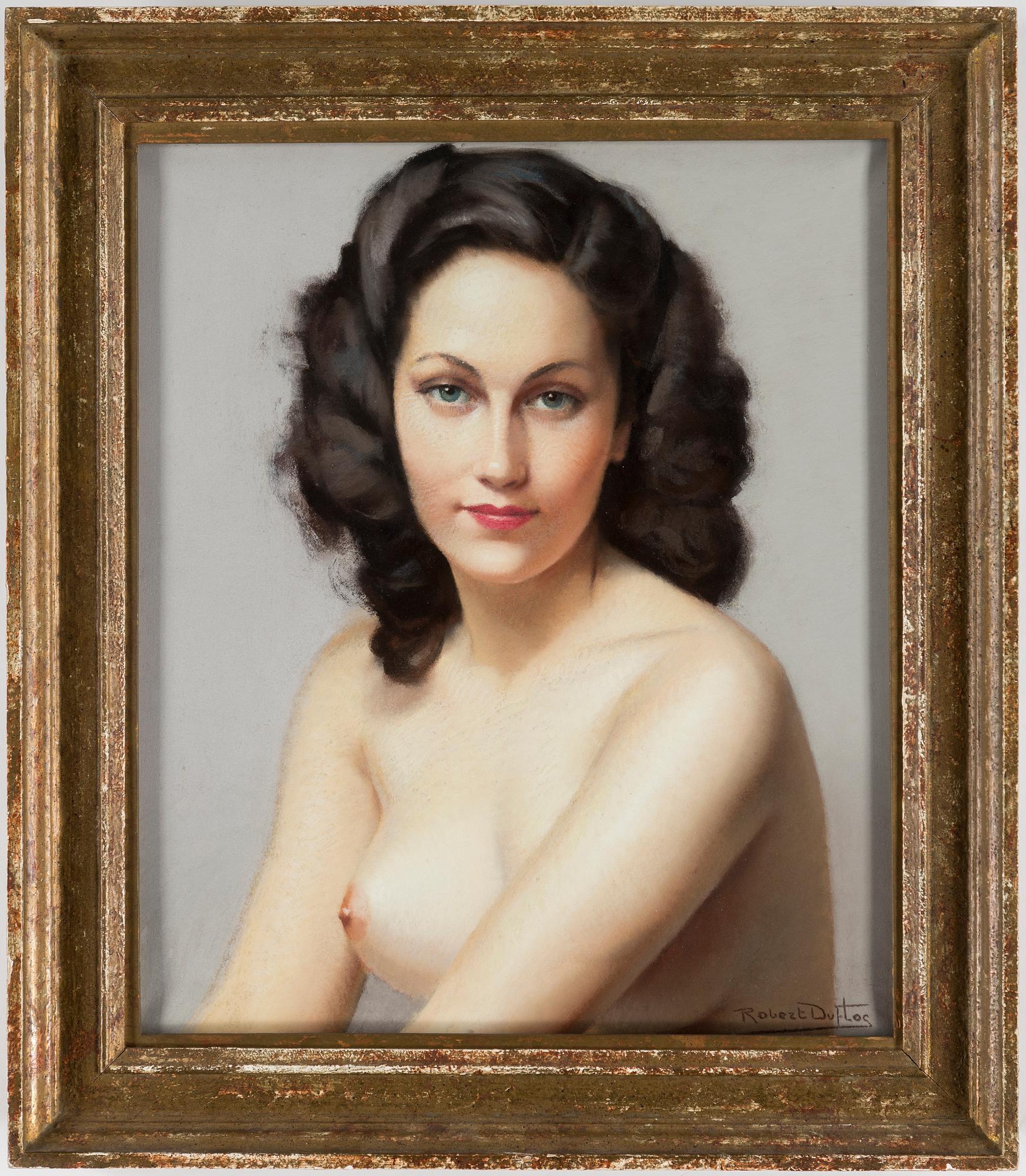 ROBERT LOUIS RAYMOND DUFLOS, pastell på papper, signerad.