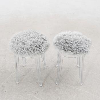 Philippe Starck, paller, ett par, Kartell, ghost.