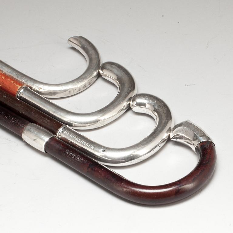 KÄPPAR, 4 st, silverskodda, 1900-talets första hälft.