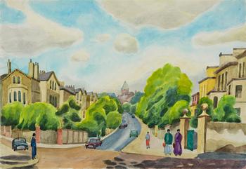 288. Josef Frank, watercolour, "Rosslyn Hill" (inscribed on the reverse), dated 1961.