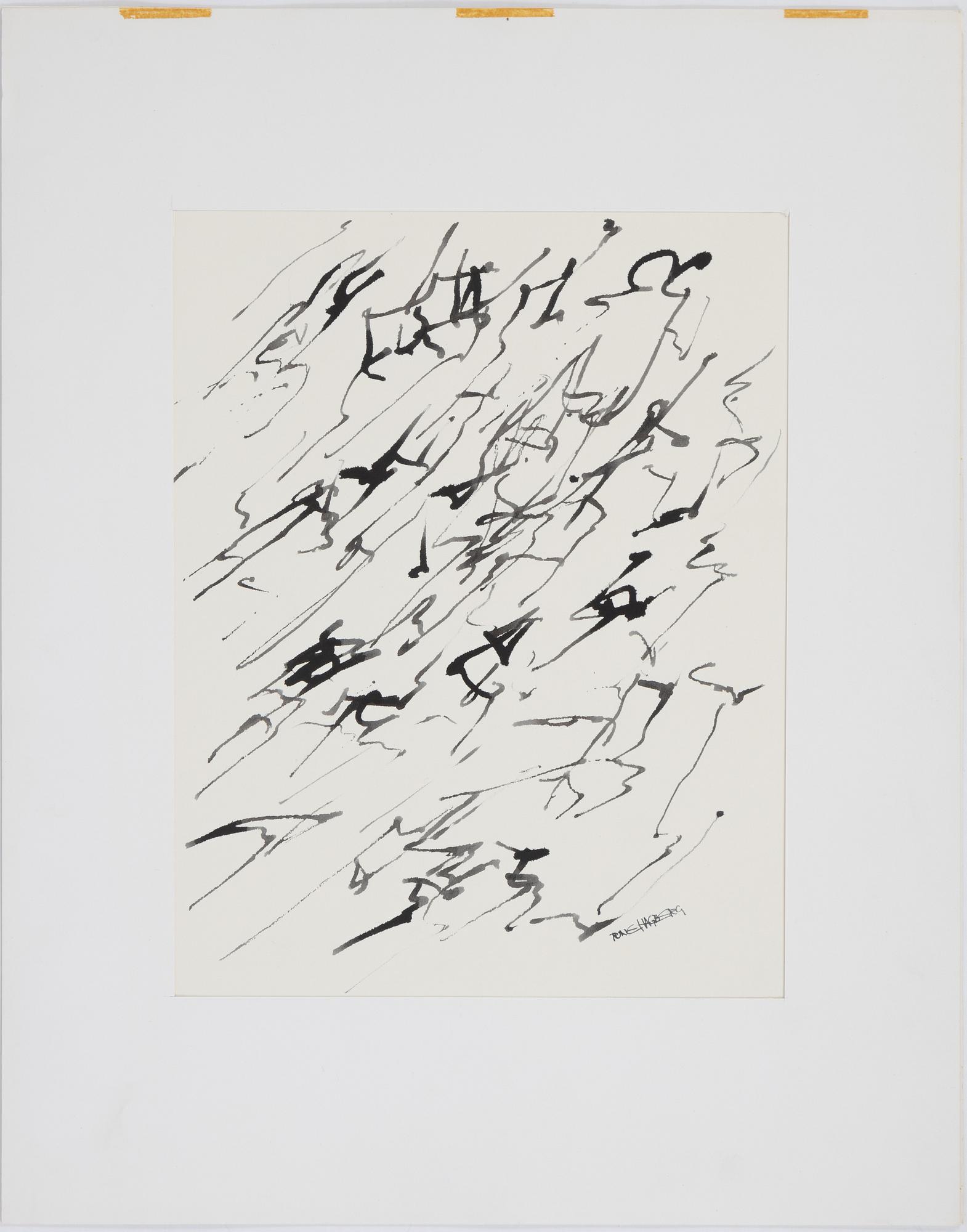 Rune Hagberg, tuschteckning, signerad.